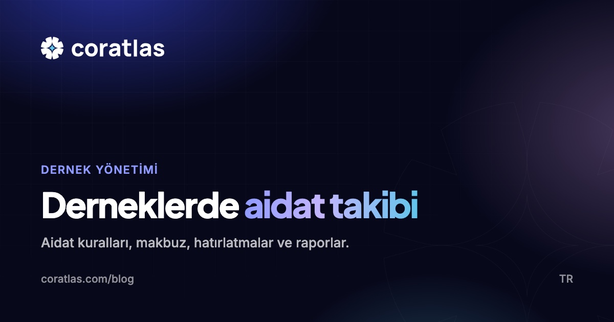 Derneklerde aidat takibi rehberi kapak görseli